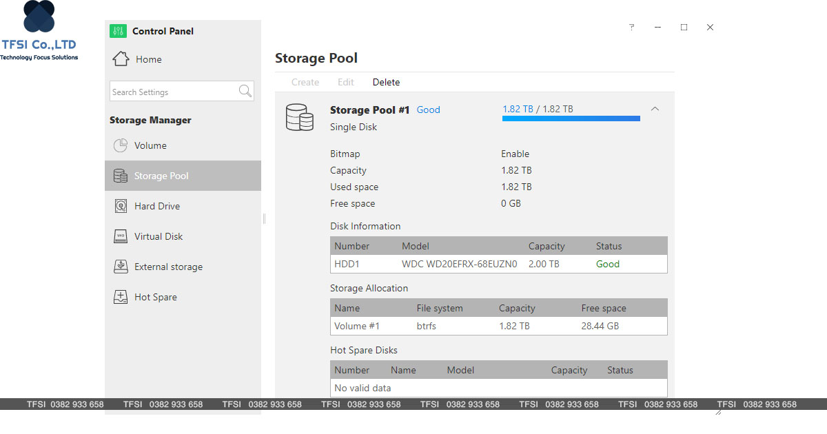 Khách hàng dễ dàng thao tác kết hợp nhiều ổ cứng trong Storage Pool