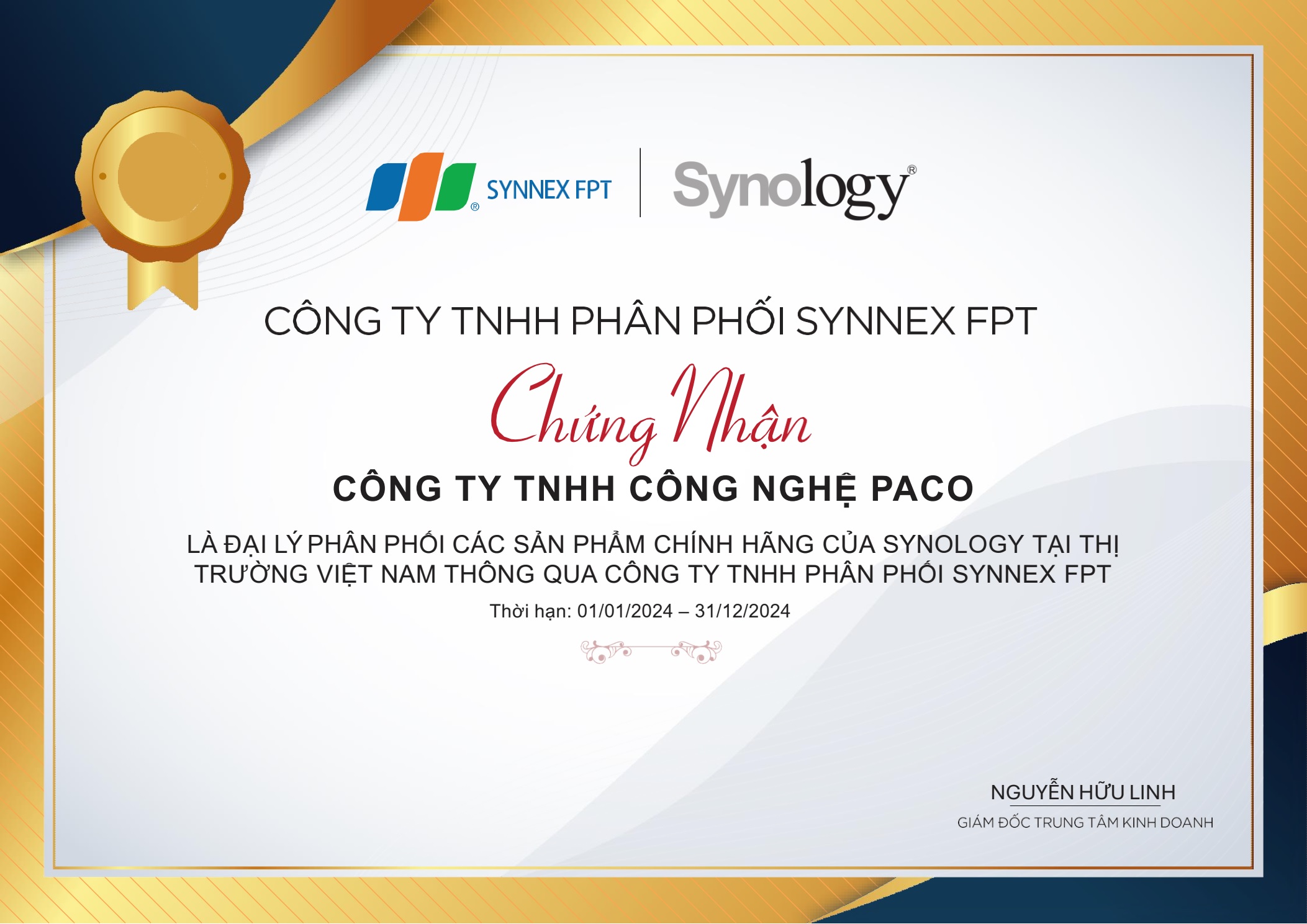 Đại lý chính hãng Synology