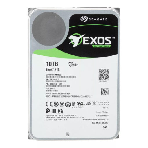 Hard Drive Seagate Exos X18 ST10000NM013G 10TB 7.2K 256MB SAS-3 3.5''