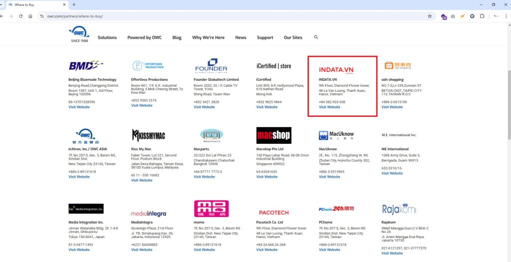 OWC - where to buy indata